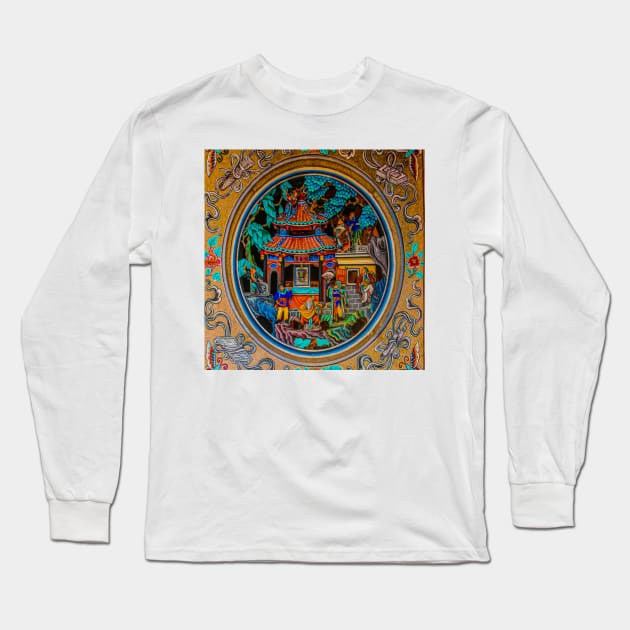 Chinese temple building ornate in Georgetown SQ Long Sleeve T-Shirt by kall3bu